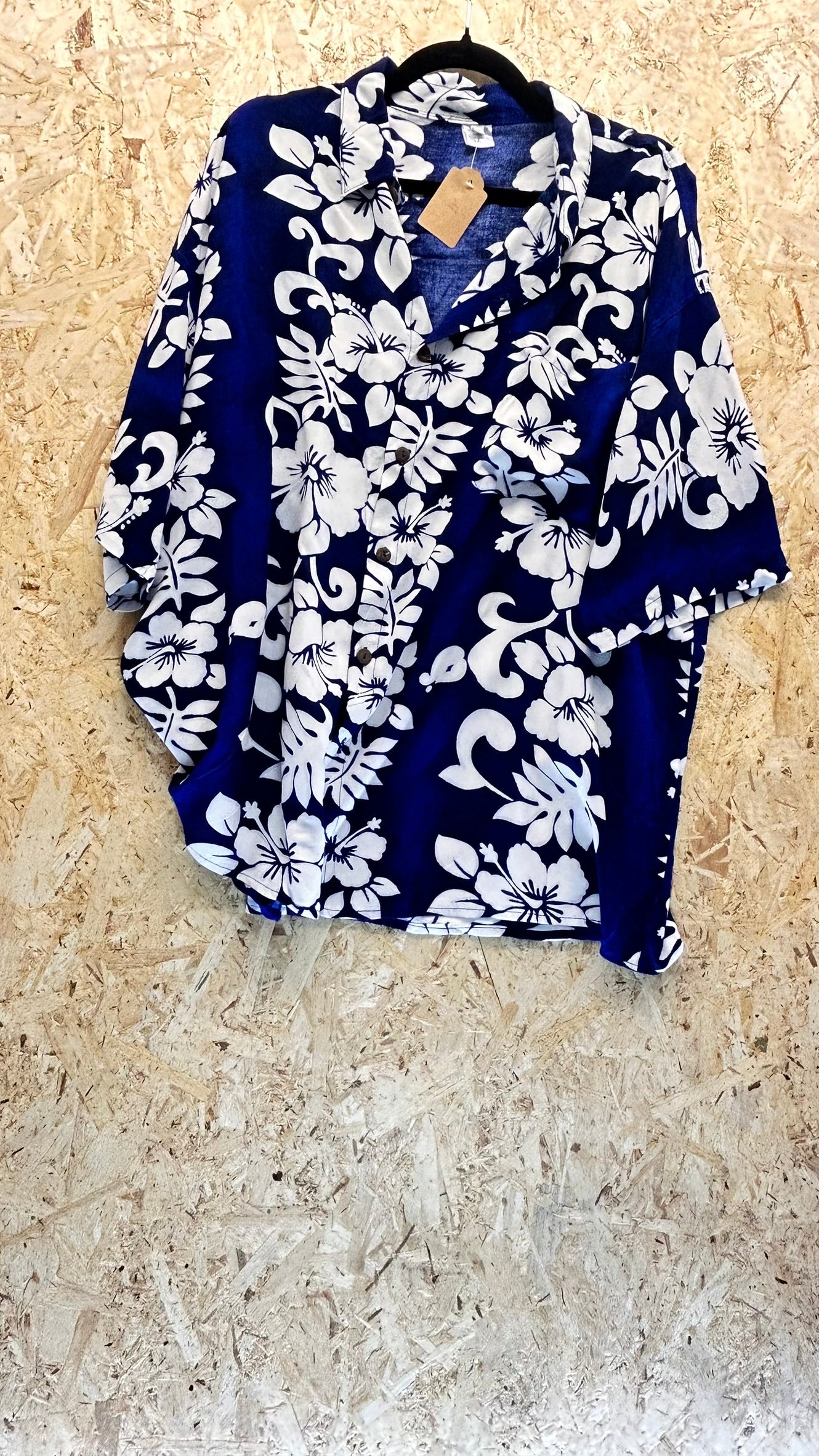 Camicia Hawaiana Handmade in Bali – Ibischi Bianchi Taglia XL
