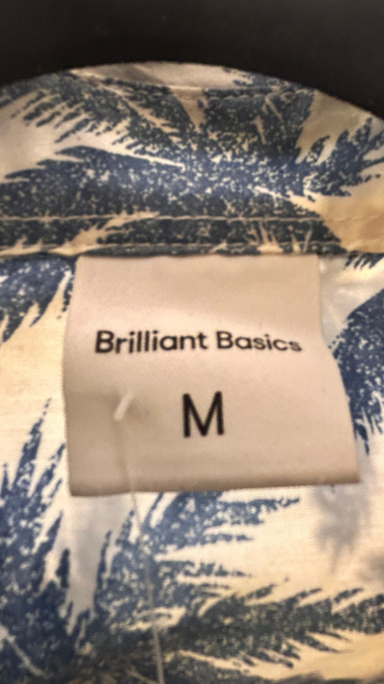 Camicia Uomo Brilliant Basics – Palme Navy Taglia M