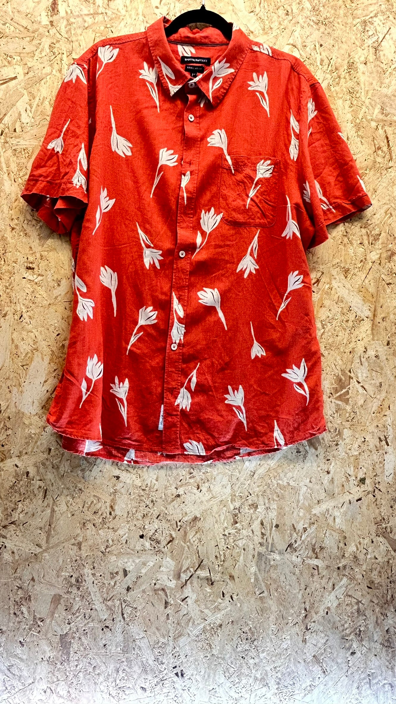 Camicia Sportscraftman Floreale Rossa