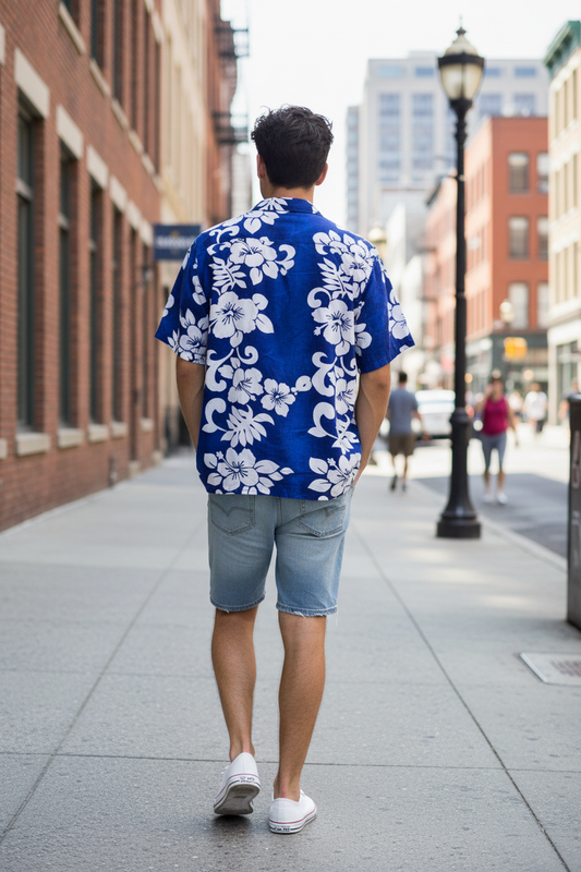 Camicia Bali Ibischi – Modello Retro