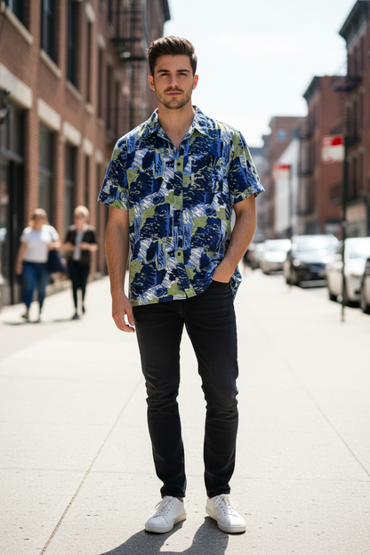 Camicia Niltex Astratta – Modello Fronte