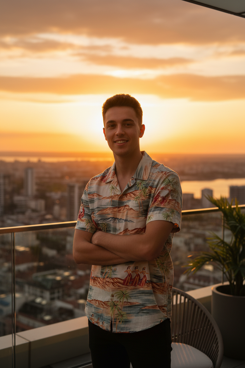 Camicia Peter Alexander - rooftop sunset