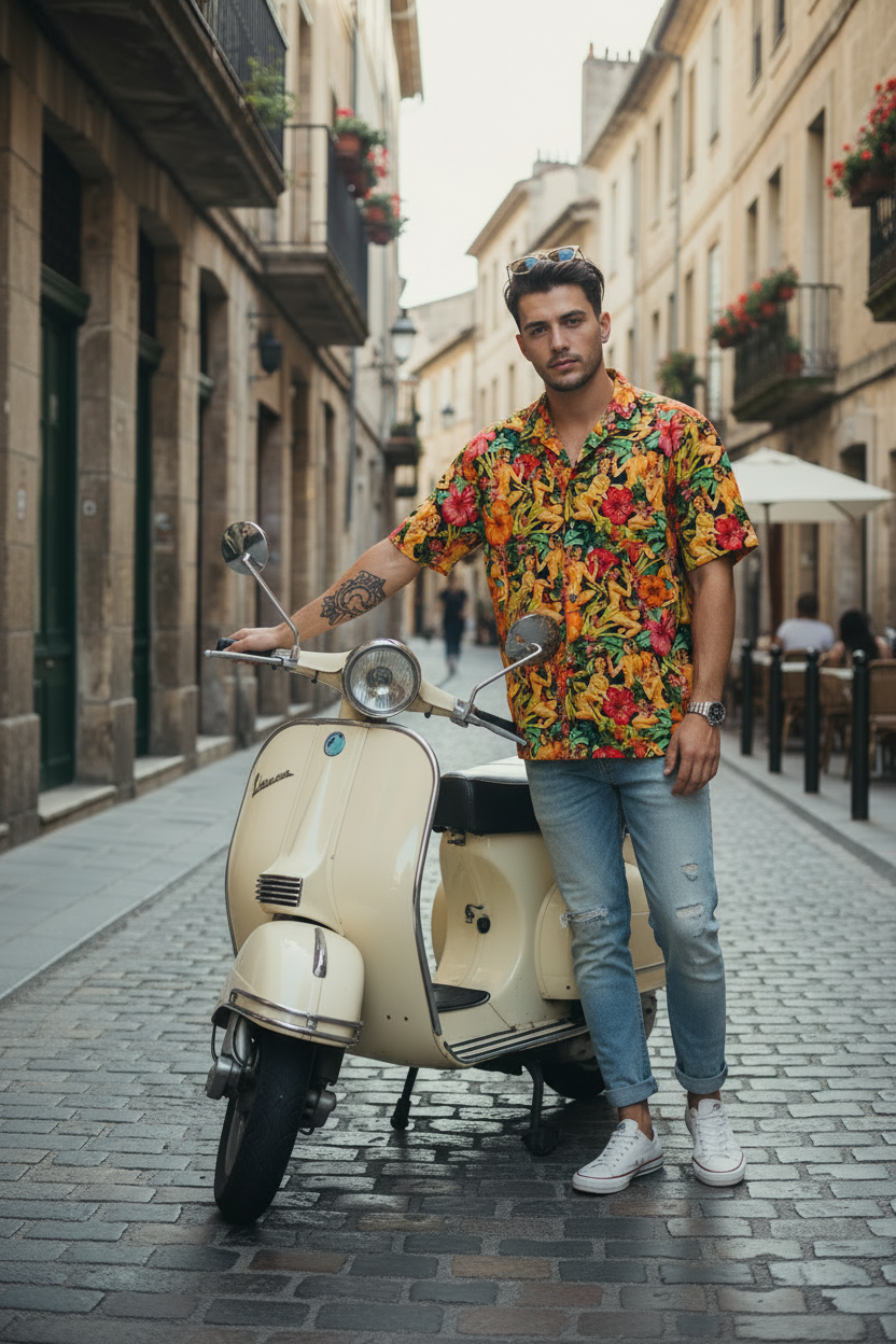 Camicia Tropicool - scooter vintage