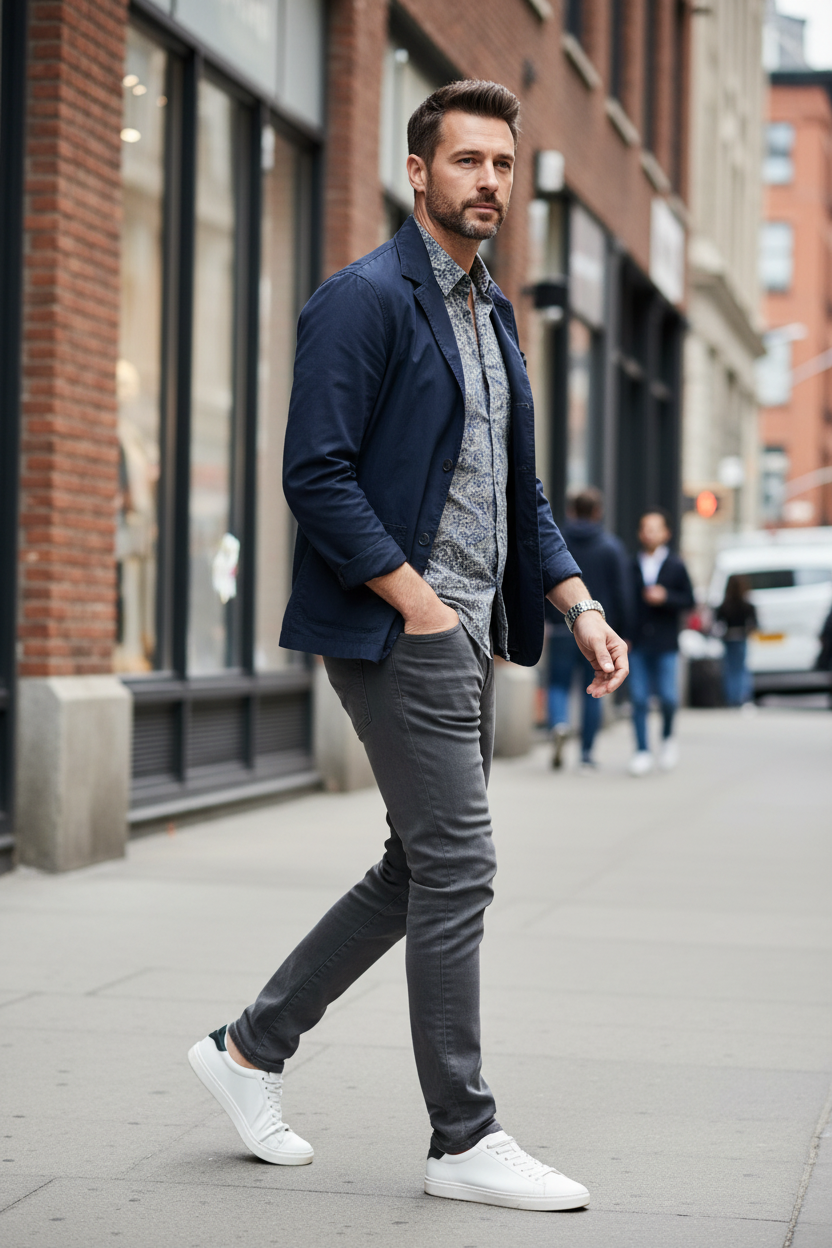 DSQUARED2 jeans grigio uomo lato destro