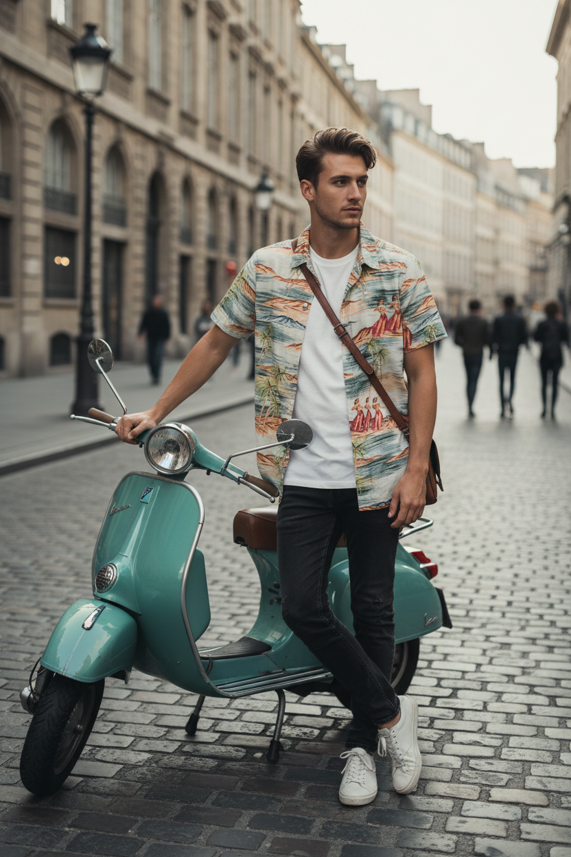 Camicia Peter Alexander - scooter vintage