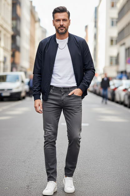 DSQUARED2 jeans grigio uomo vista frontale